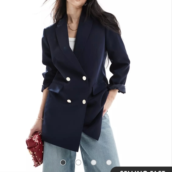 ZARA | Long fitted double breasted blazer/coat - Picture 7 of 8